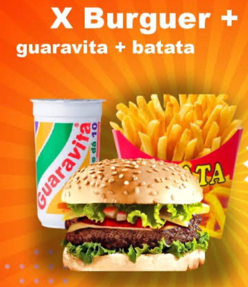 X BURGUER + GUARAVITA + BATATA