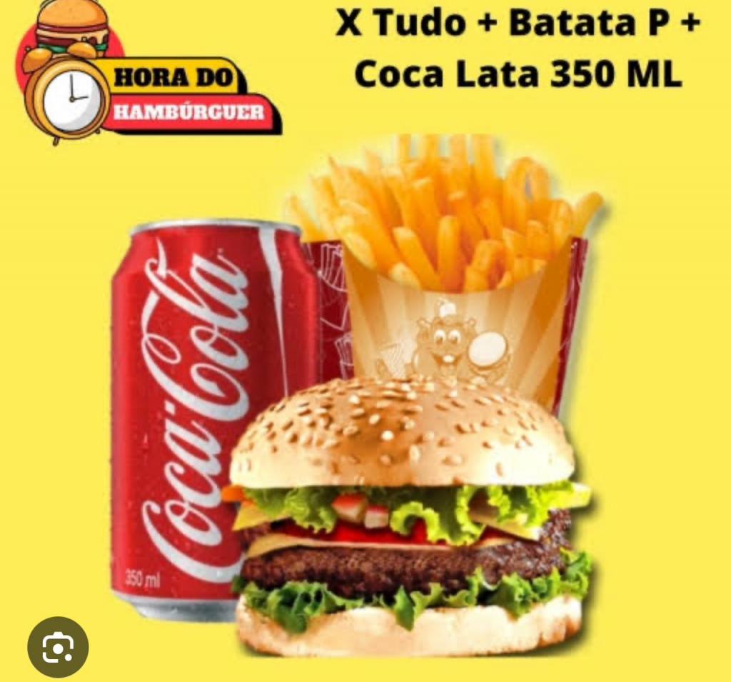 X TUDO + COCA COLA 350ML  + BATATA